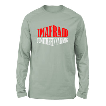 Imafraid Jumitbeeinnagang Men/Unisex Drop Shoulder Sweatshirt in Dusty Blue color
